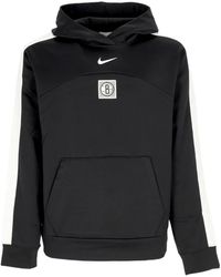 Nike - Herenhoodie Nba Courtside Starting Five Hoodie Bronet Zwart/Wit/Wit - Lyst