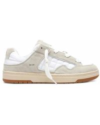 Date - Schoenen ,Veelkleurig ,Katoen Witte Sneakers Met Suede Patch - Lyst