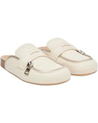 JW Anderson - Weiße Biker Loafer Mules - Lyst