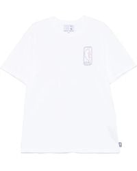 Maison Labiche - Nba Wit T-Shirt Met Logo - Lyst