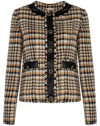 Liu Jo - Jassen ,Zwart ,Tweed Elegante Jas Met Ronde Hals - Lyst
