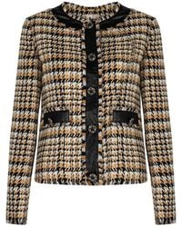 Liu Jo - Jassen ,Zwart ,Tweed Elegante Jas Met Ronde Hals - Lyst
