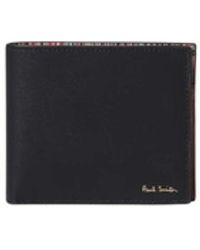 Paul Smith - Accessoires ,Zwart ,Leer Klassieke Leren Portemonnee Met Kaartsleuven - Lyst