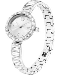 Swarovski - Accessoires ,Grijs ,Horloge Matrix Armband 25 Mm Zilver, Wit 5677487 - Lyst