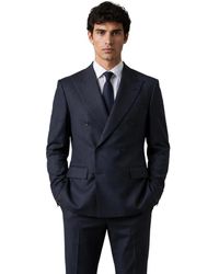 Dolce & Gabbana - Jassen ,Blauw ,Leer Sicilia Double-Breasted Jacket - Lyst