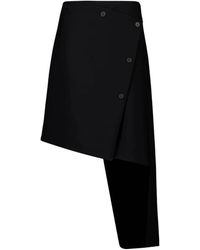 Courreges - Oblique Polywool Rok - Lyst