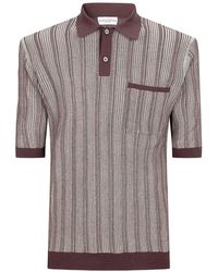 Ballantyne - Tops ,Veelkleurig ,Katoen Pocket Ribbed Polo - Lyst