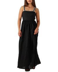 MR MOOD - Kleedjes ,Zwart ,Linnen Mrs Ana Dress - Lyst