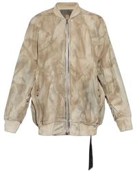 Rick Owens - Jassen ,Katoen Oversized Fit Gewassen Katoenen Denim Jumbo Flight Jacket - Lyst