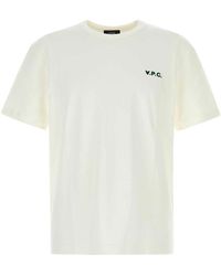 A.P.C. - Tops ,Wit ,Katoen Boxy T-Shirts Voor Petite Vrouwen - Lyst