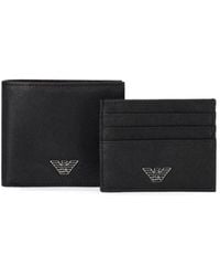 Emporio Armani - Elegante porta carte con logo-plaque - Lyst
