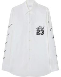 Off-White c/o Virgil Abloh - Camicia Oversize Con Ricami Shirt - Lyst