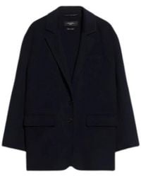 Max Mara - Klassieke Wollen Jas Met Knoopsluiting - Lyst