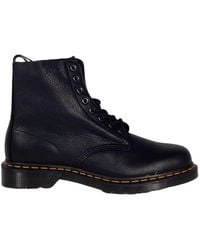 Dr. Martens - Schoenen ,Zwart ,Leer 1460 Pascal Ambassador Enkellaarsjes Van Leer Met Veters - Lyst
