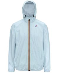 K-Way - Jassen ,Blauw ,Polyester Light Jacket - Lyst