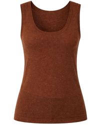 Max Mara - Tops ,Bruin ,Wol T-Shirts En Polo's Bruin - Lyst