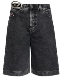 DIESEL - Shorts Zwart - Lyst