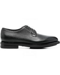Santoni - Schoenen ,Zwart ,Leer Zwarte Leren Derby Schoenen - Lyst