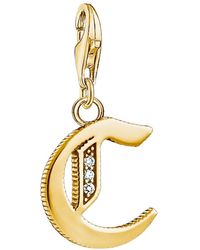 Thomas Sabo - Charms mit carriern charm-anhänger buchstabe c gold 1609-414-39 - Lyst