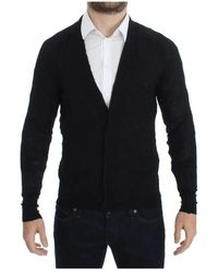 CoSTUME NATIONAL - Elegante schwarze merinowoll-strickjacke - Lyst