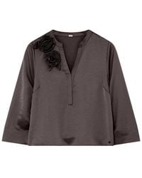 GUSTAV - Bluse Mit Blumenmuster Und V-Ausschnitt - Lyst