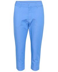 Kaffe - Cropped Trousers - Lyst