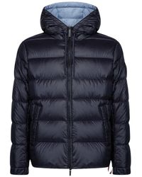 AFTER LABEL - Jassen ,Blauw ,Leer Verbier Puffer Jacket - Lyst