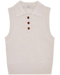 REMAIN Birger Christensen - Truien & Vesten ,Wol Mouwloze Gebreide Polo Top - Lyst