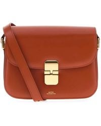 A.P.C. - Tassen ,Bruin ,Katoen Grace Small Bag - Lyst