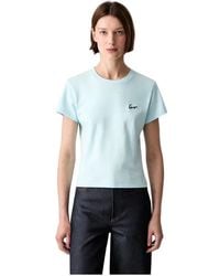 KENZO - Tops ,Blauw ,Katoen Signature Embroidered T-Shirt - Lyst