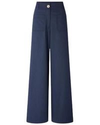Sessun - Broeken ,Blauw ,Katoen Manhatti Broek - Lyst