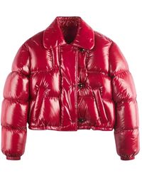 Fay - Jassen ,Rood ,3-Hook Cropped Down Jacket - Lyst