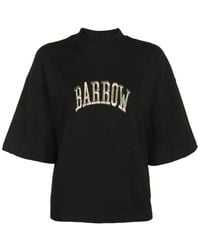 Barrow - Besticktes Baumwoll-T-Shirt - Lyst