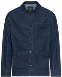 Camel Active - Overhemden ,Blauw ,Katoen Jeans Overshirt Regular Fit - Lyst