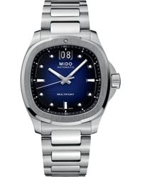 MIDO - Multifort tv big date stahl uhr - Lyst