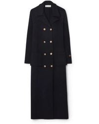 BUSNEL - Jassen ,Blauw ,Wol Capri Coat - Lyst