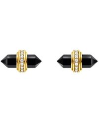 Thomas Sabo - Vergoldete Ohrstecker Mit Hexagonalem Onyx - Lyst