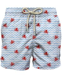 MC2 Saint Barth - Badmode ,Veelkleurig ,Polyester Zwembroek Met Print - Lyst