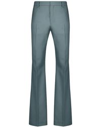 Ami Paris - Groene Wollen Wijde Pijp Broek - Lyst