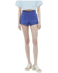 Max Mara - Korte Broeken ,Paars ,Denim Denim Shorts Met Lage Taille - Lyst