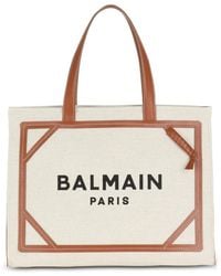 Balmain - Elegante borsa tote in tela - Lyst