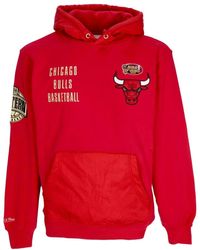 Mitchell & Ness - Hoodies & Sweatvesten ,Rood ,Katoen Chicago Bulls Vintage Logo Hoodie - Lyst