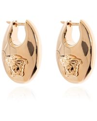 Versace - Ohrringe Mit Logo - Lyst