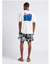 GANT - Badmode ,Blauw ,Polyester Bedrukte Strandshorts - Lyst