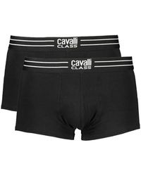 Roberto Cavalli - Ondergoed ,Zwart ,Katoen Zwarte Katoenen Boxershorts - Lyst