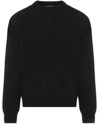 Jil Sander - Truien & Vesten ,Zwart ,Zwarte Jumper Trui - Lyst