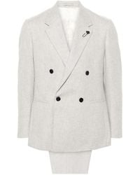Lardini - Kostuums ,Leer Feeling Double-Breasted Pak - Lyst