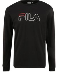 Fila - Katoenen Sweater Met Ronde Hals En Geribbelde Boorden - Lyst