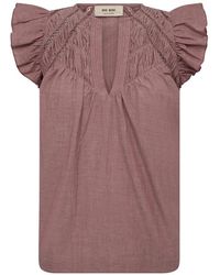 Mos Mosh - Overhemden ,Bruin ,Leer Blouses - Lyst