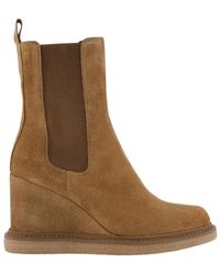 Gibaldi - Suede Wedge Chelsea Booty - Lyst